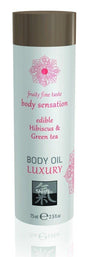 Shiatsu Luxury Body Oil Edible Hibiskus and Green Tea - Naughty by Nature Adult Store