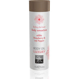 Shiatsu Luxury Body Oil Edible Strawberry and Red Pepper - Naughty by Nature Adult Store