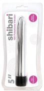 Shibari 10X Pulsations Vibrator 5in Silver - Adult Toys