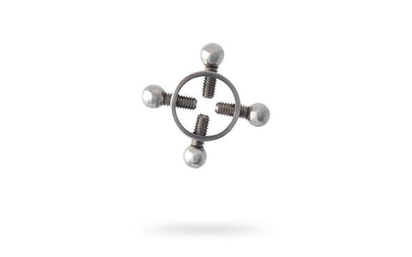 Silver Metal 2 Pc Nipple Clamps - Adult Toys