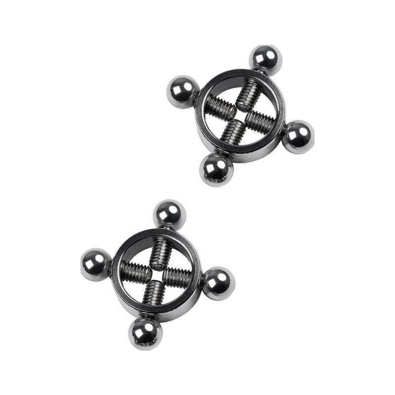 Silver Metal 2 Pc Nipple Clamps - Adult Toys