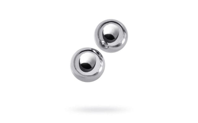 Silver Metal 2 Pc Vaginal Balls 25mm - Adult Toys