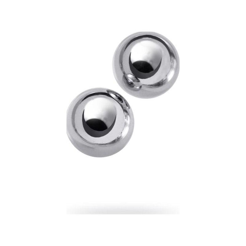 Silver Metal 2 Pc Vaginal Balls 25mm - Adult Toys