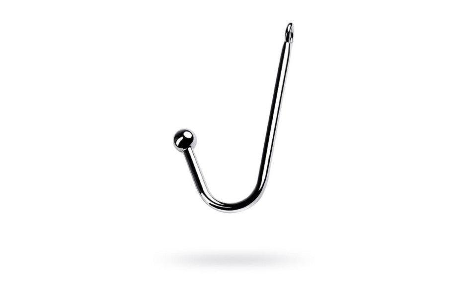 Silver Metal Anal Hook w Ball - Adult Toys