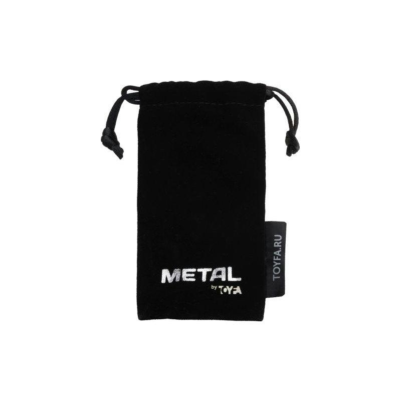 Silver Metal Anal Plug w Topaz Crystal Small - Adult Toys