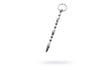 Silver Metal Beaded Urethral Plug w Ring - Adult Toys