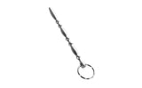 Silver Metal Beaded Urethral Plug w Ring - Naughty by Nature Adult Store