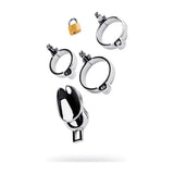 Silver Metal Chastity Cage Adjustable - Adult Toys