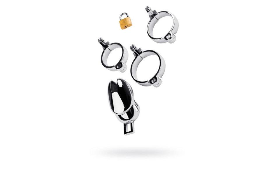 Silver Metal Chastity Cage Adjustable - Naughty by Nature Adult Store