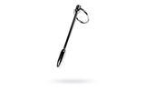 Silver Metal Urethral Plug w Ring - Adult Toys
