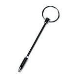 Silver Metal Urethral Plug w Ring - Adult Toys