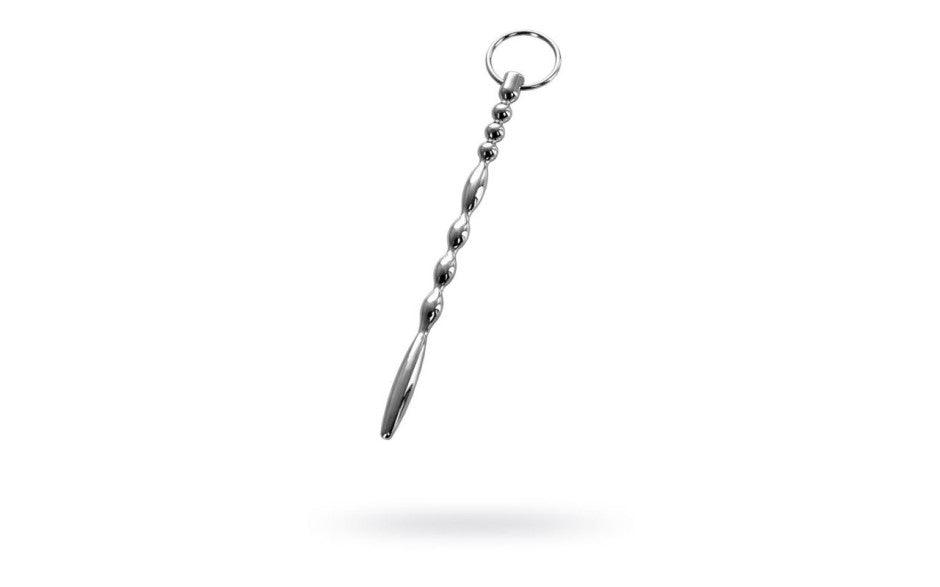 Silver Metal Urethral Plug w Ring - Naughty by Nature Adult Store