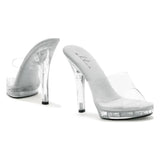 Slip On Sandal Clear 5in - Lingerie