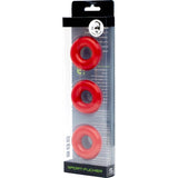 Sport Fucker Chubby Cockring 3 Pk Red - Adult Toys