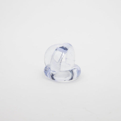 Sport Fucker Half Guard Cock Ring – Clear Flex TPR Scrotum Splitter - Adult Toys