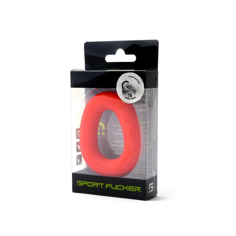 Sport Fucker Hero Ring - Red - Red Cock Ring - COCK RINGS