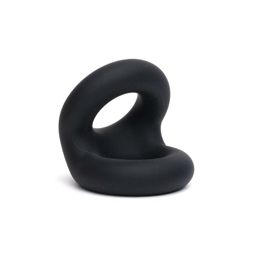 Sport Fucker Rugby Cock Ring – Black Silicone Performance Ring - Adult Toys