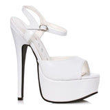 Stiletto Sandal White 6.5in - Lingerie
