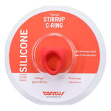 Stirrup Silicone Cock Ring Crimson - Adult Toys