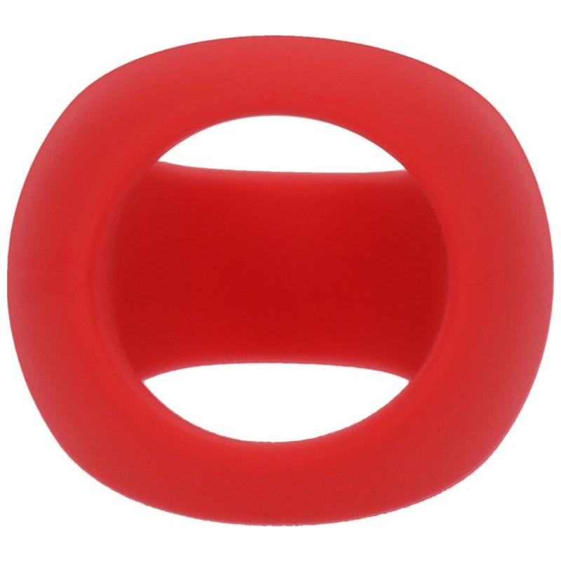 Stirrup Silicone Cock Ring Crimson - Adult Toys
