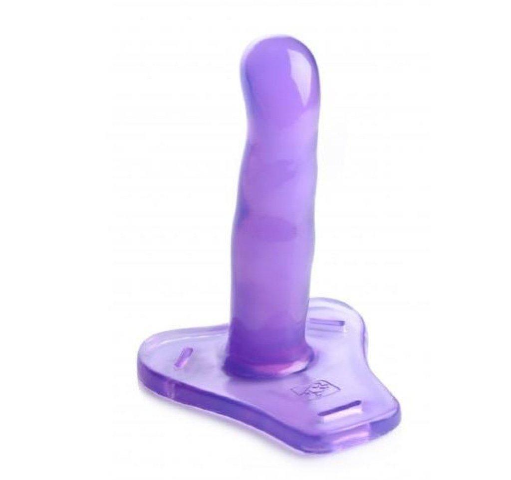 Strap U Comfort Ride Harness with 7 - Inch Purple Dildo – PVC & Nylon - Adult Toys