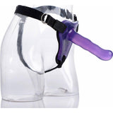 Strap U Comfort Ride Harness with 7 - Inch Purple Dildo – PVC & Nylon - Adult Toys