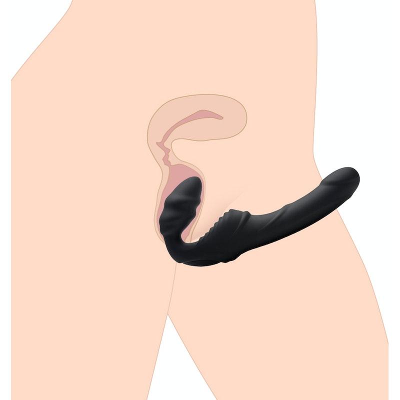 Strap U Slim Rider - Vibrating Silicone Strapless Strap - On Dildo - Adult Toys
