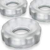 Super Hunkyjunk 3 Pc Cockrings Clear Ice - Adult Toys