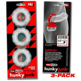 Super Hunkyjunk 3 Pc Cockrings Clear Ice - Adult Toys