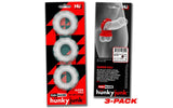 Super Hunkyjunk 3 Pc Cockrings Clear Ice - Naughty by Nature Adult Store