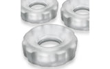 Super Hunkyjunk 3 Pc Cockrings Clear Ice - Naughty by Nature Adult Store