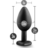 Temptasia Bling Plug Small Black - Adult Toys