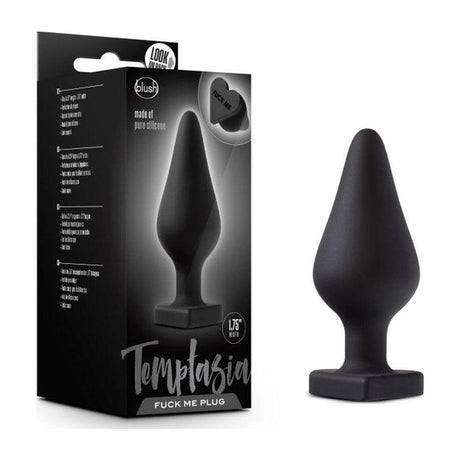 Temptasia Fuck Me Butt Plug Black - Adult Toys