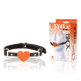 The 9's Orange Is The New Black, Heart Gag - Black/Orange Mouth Restraint - BONDAGE - TOYS