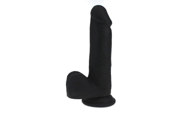 Thick Realistic Cock w Balls Black - Naughty by Nature Adult Store