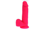Thick Realistic Cock w Balls Pink - Adult Toys