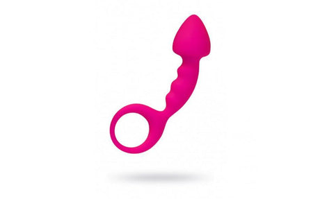 ToDo Bong Anal Plug – Small Silicone Anal Toy with Easy - Pull Loop, Pink - Adult Toys