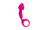 ToDo Bong Anal Plug – Small Silicone Anal Toy with Easy - Pull Loop, Pink - Adult Toys