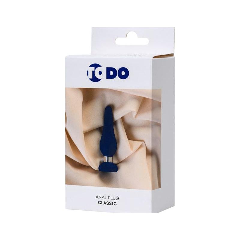 ToDo Classic Anal Plug – Blue Silicone Stimulation Toy – 10cm x 3cm - Adult Toys
