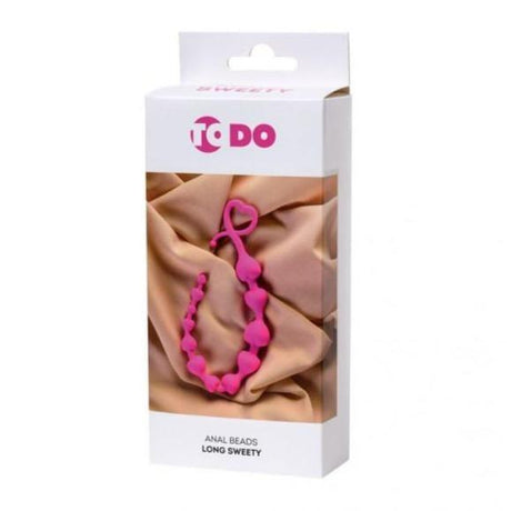 ToDo Sweety Long Silicone Anal Chain - Pink Graduated Anal Beads - Adult Toys