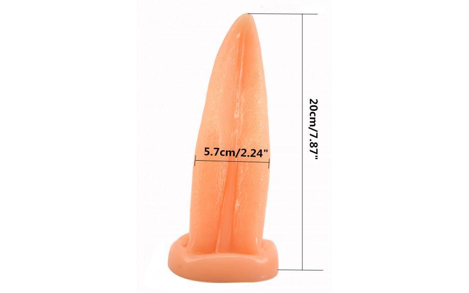 Tongue Shape Anal Plug Flesh - Adult Toys
