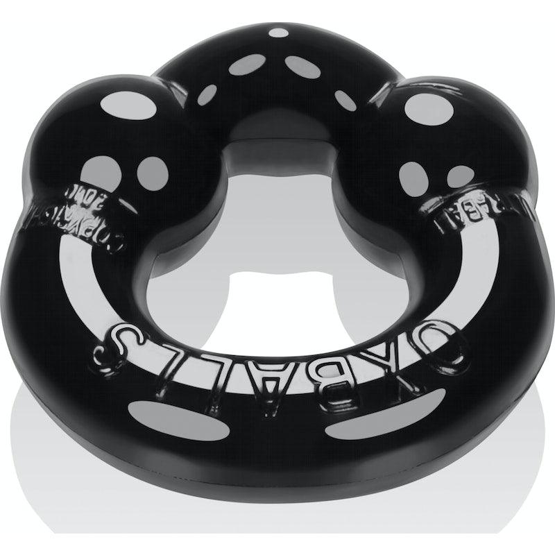 Ultraballs 2 Pk Cockring Black And Clear - Adult Toys