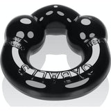 Ultraballs 2 Pk Cockring Black And Clear - Adult Toys