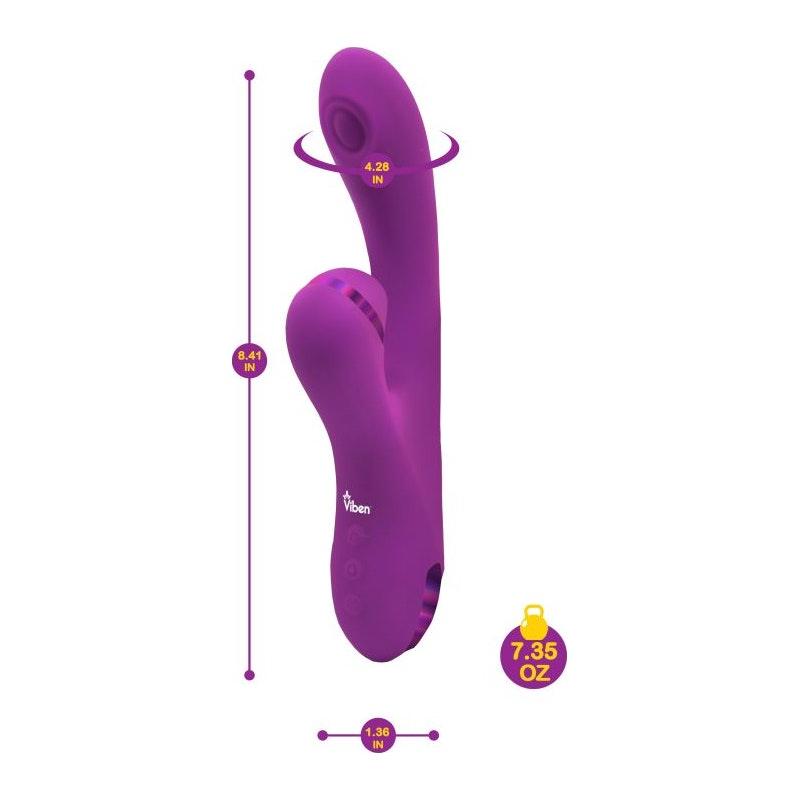 Viben Dazzle Rechargeable Thumping Rabbit Berry - Adult Toys