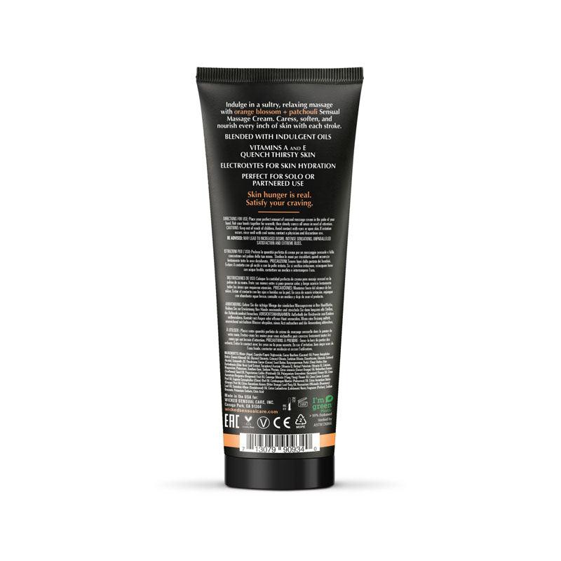 Wicked ORANGE BLOSSOM + PATCHOULI Sensual Massage Cream - Naughty by Nature Adult Store