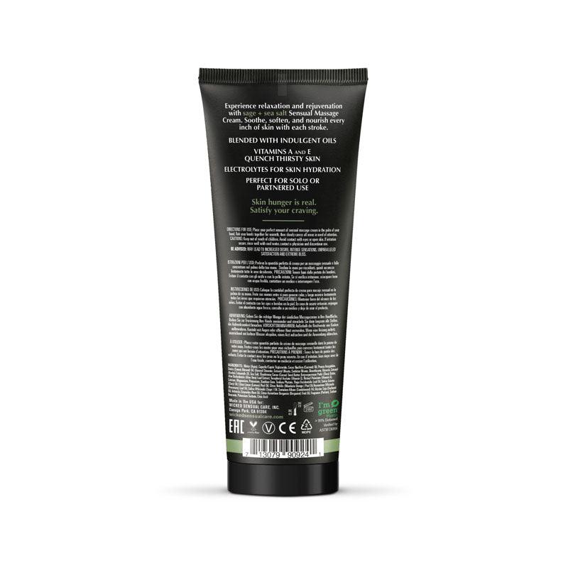 Wicked SAGE + SEA SALT Sensual Massage Cream - LOTIONS & LUBES