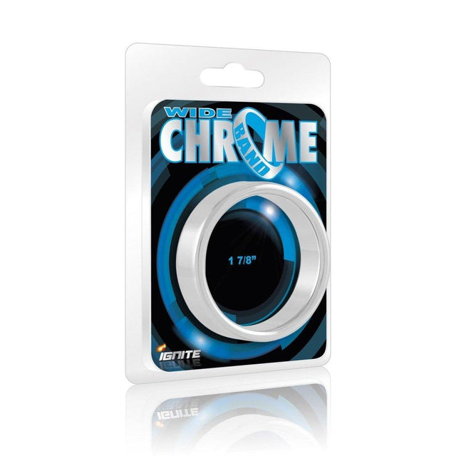 Wide Band Chrome Cock Ring 48mm - Adult Toys
