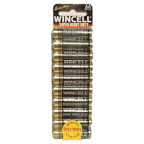 Wincell AA Super Heavy Duty Batteries - 10 Pack for Household Devices - BATTERIES
