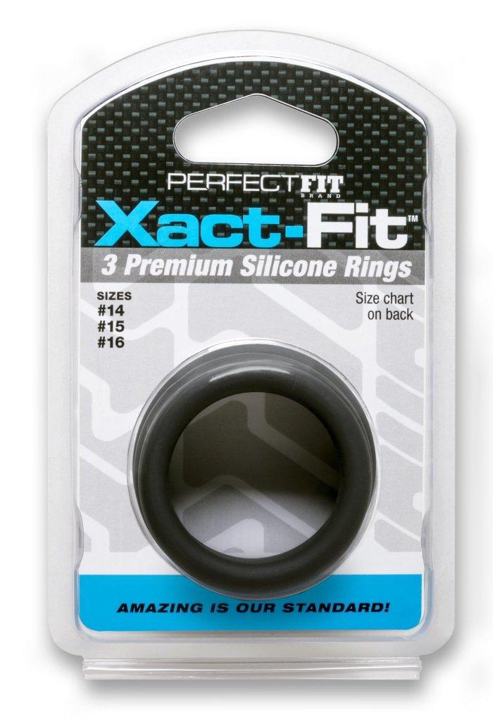 Xact-Fit Silicone Rings Medium 3 Ring Kit - Naughty by Nature Adult Store