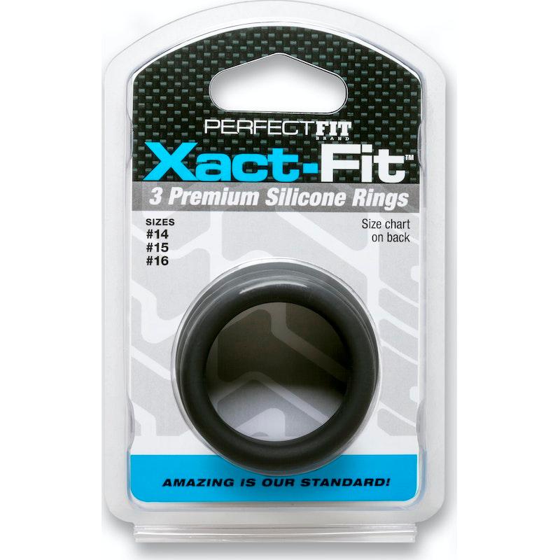Xact-Fit Silicone Rings Medium 3 Ring Kit - Naughty by Nature Adult Store